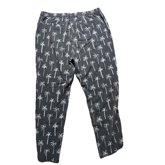 MARINE LAYER Allison Palm Print Pants Gray with White Palm Print Size XL - Picture 5 of 7